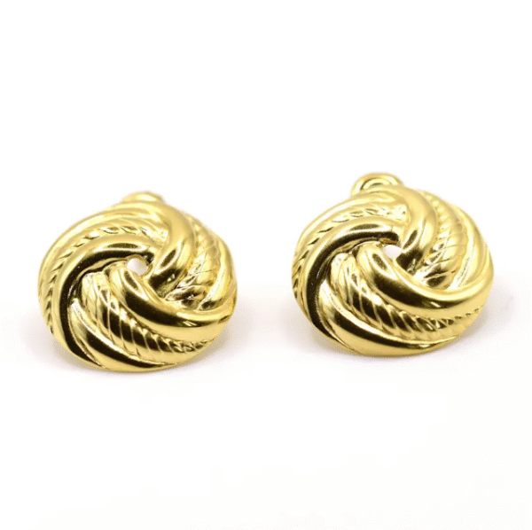 Gold Knots Earrings - Image 2