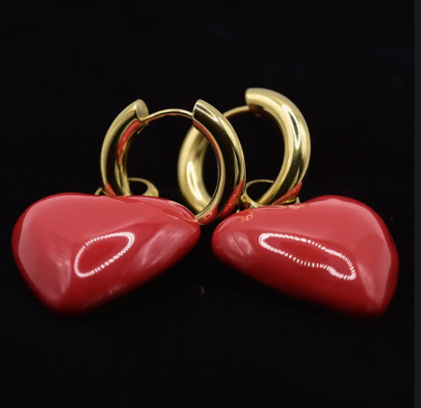 Big Heart Earrings - Image 3