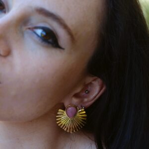 Orecchini Riflessi d'Oriente con Rodonite