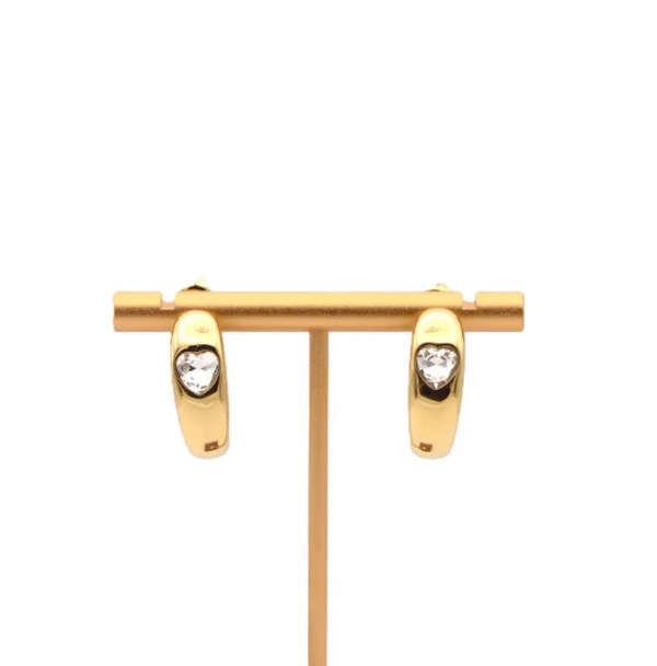 Crystal Heart Hoops - Image 7