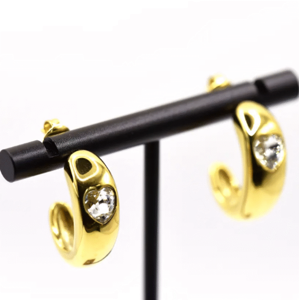 Crystal Heart Hoops - Image 5