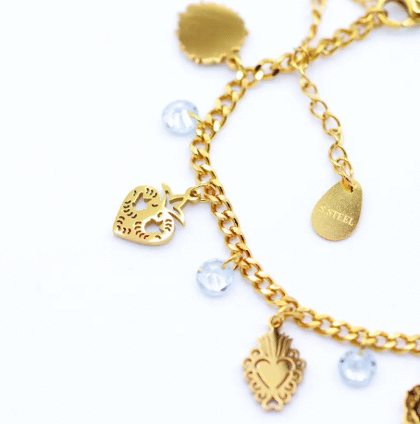 Bracciale Cuori Sacri e zirconi - immagine 2