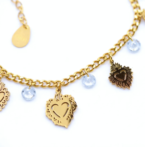 Bracciale Cuori Sacri e zirconi - immagine 3