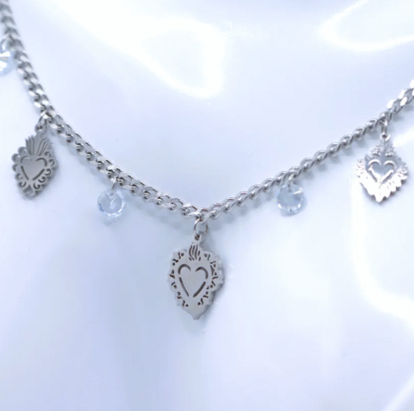 Collana Cuori Sacri e zirconi - immagine 6