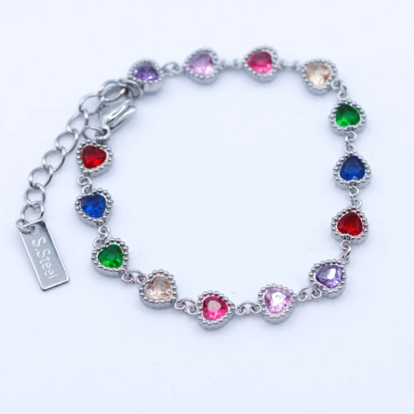 Rainbow Hearts Bracelet - Image 4