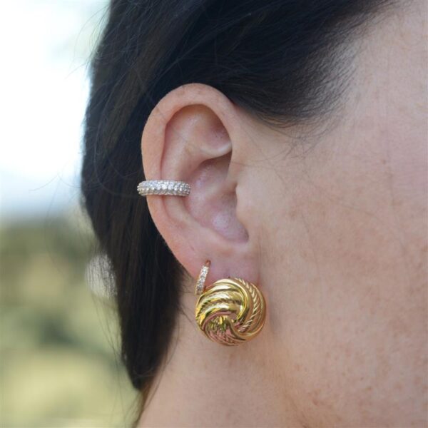Gold Knots Earrings - Image 4