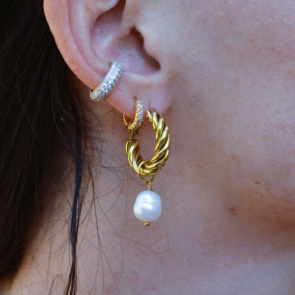 Braid Earrings with Pearl✨